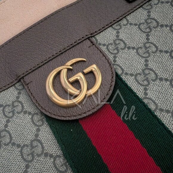 Gucci Brown GG Supreme Ophidia Soft Tote - Picture 7 of 15